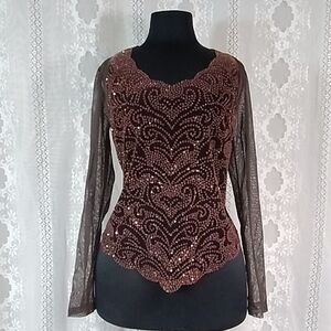 MSK Vintage Handmade Velvet  Blouses Size M